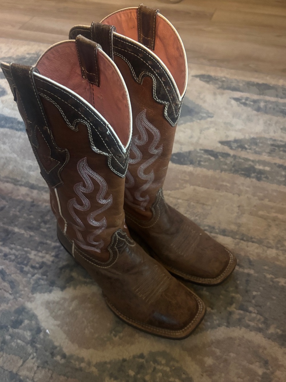 ARIAT Brown Leather Coygirl Boots - Youth 5.5